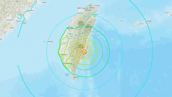 Sismo de magnitud 6.9 sacude a Taiwán